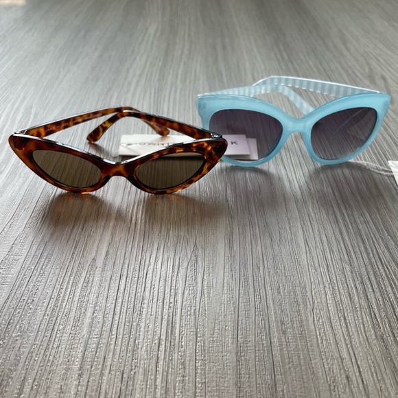 NWT Janie and Jack Sunglasses Set of 2 Tortoise & Blue 2-4 Years - Picture 1 of 11